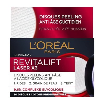 L’Oréal Paris Disques Peeling Anti-Âge x 30 Revitalift Laser X3