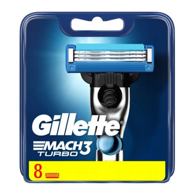Gillette Mach3 Turbo 8 pièces Lames de rasoir