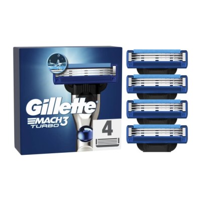 Gillette Mach 3 Turbo 4-pack scheermesjes voor heren