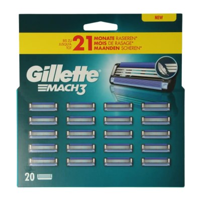 Gillette Mach3 Lames de Rasoir 20 pièces