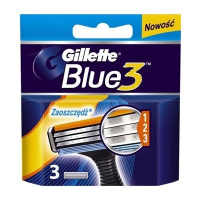 Gillette Blue3 Lames de rasoir paquet de 3