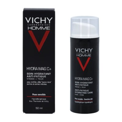 Crème de jour Vichy Homme Hydra Mag C+ 50 ml pour peaux déshydratées