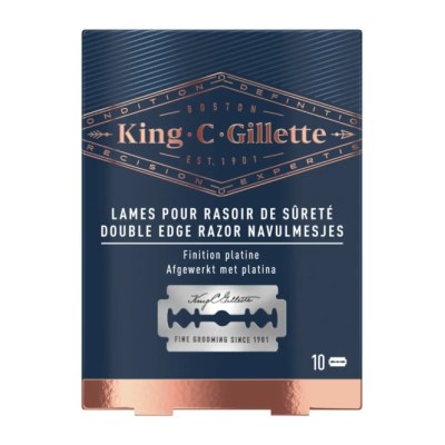 King C. Gillette Lames pour Rasoir de Sûreté Double Edge 10 pièces
