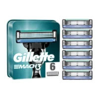 Étui Gillette Mach3 avec un rasoir et six cartouches de rechange