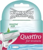 Lames de rasoir Wilkinson Quattro pour femmes 3 recharge