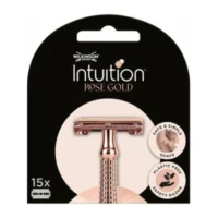 Lames de rechange pour rasoir de sûreté Wilkinson Intuition or rose - 15 pièces