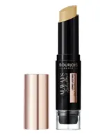 Stick correcteur de teint et fond de teint longue tenue Always Fabulous de Bourjois, présenté ouvert avec son capuchon