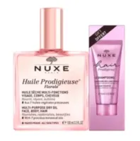 Huile Prodigieuse Florale NUXE pour visage corps cheveux avec shampooing
