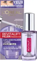 Sérum yeux L’Oréal Paris Revitalift Filler, 2,5 % d’acide hyaluronique et caféine, avec embout massant